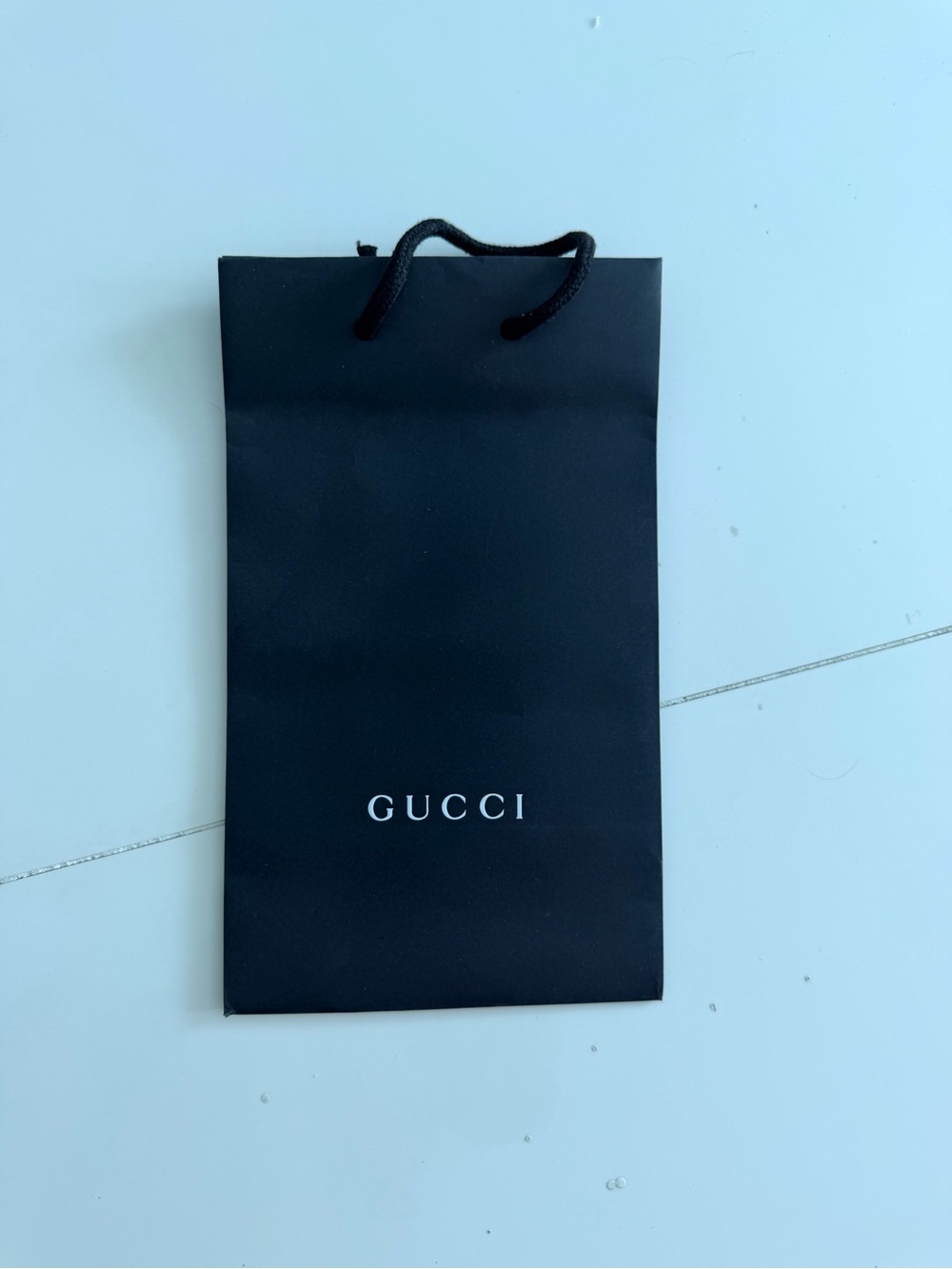 Gucci Black Paper Gift Bag with Rope Handles